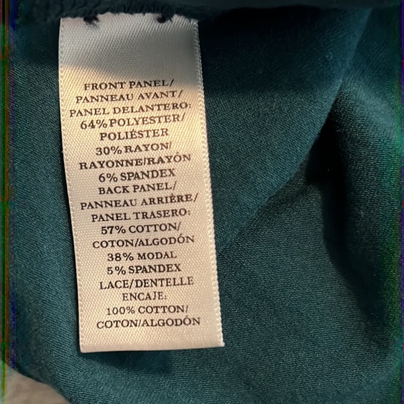 Ann Taylor, XSP, Dark Green Black Lace Casual/Work Shirt. Worn Twice. - Picture 6 of 6